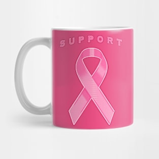 Pink Awareness Ribbon Mug